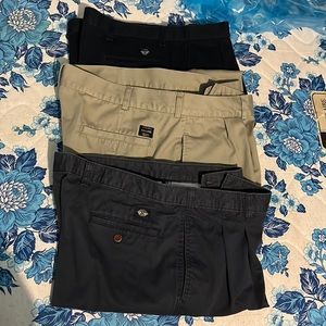Chinos! Mens pants, 40 x 30 length; set of 3